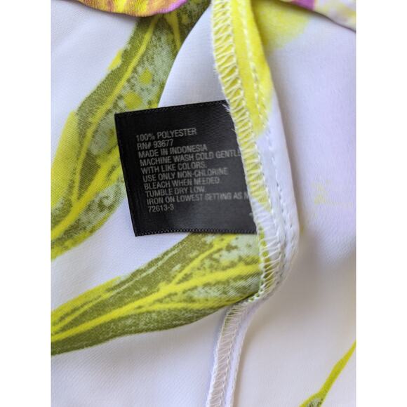 Worthington Women Garden Floral Multi-Color Top 3X Sheer Lightweight‎ Career New - Picture 5 of 7